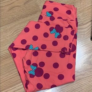 OS LuLaRoe Minnie Mouse Leggings NWT
